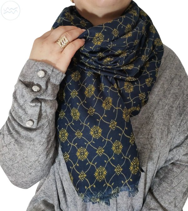Sciarpa UNISEX con fantasia geometrica