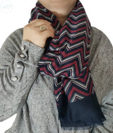 Sciarpa UNISEX con fantasia geometrica