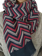 Sciarpa UNISEX con fantasia geometrica