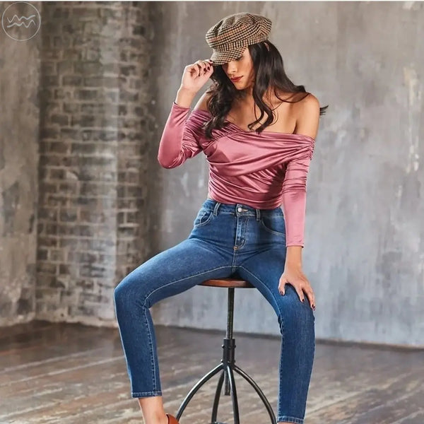 Top con spalle scoperte