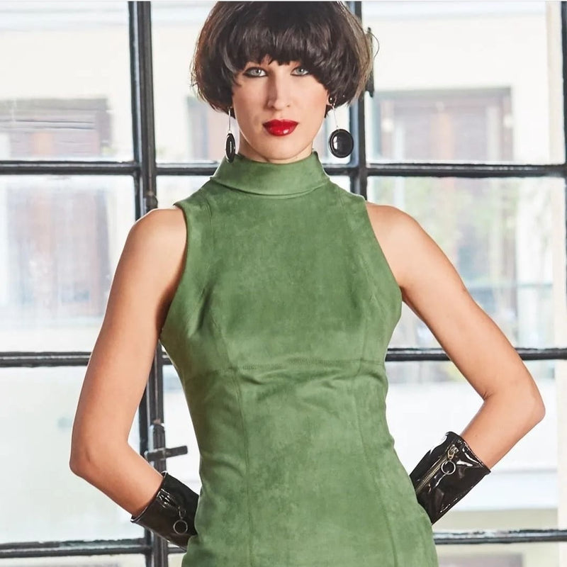 Light Green Suede Dress