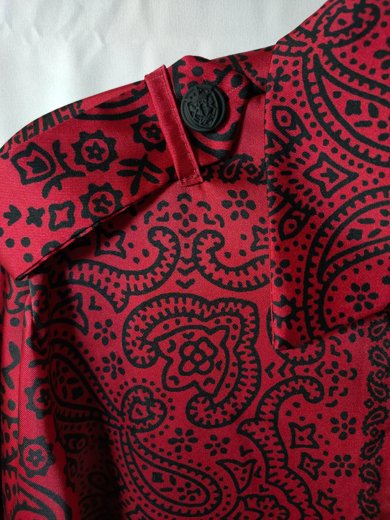 Red Bandana Satin Shirt