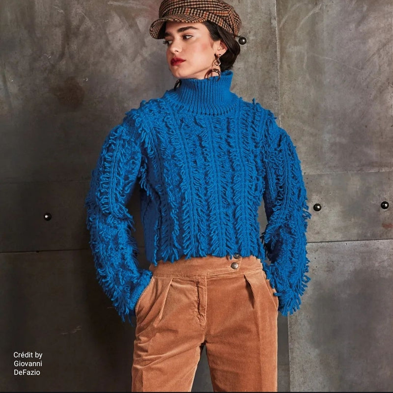 Electric Blue Knitted Sweater