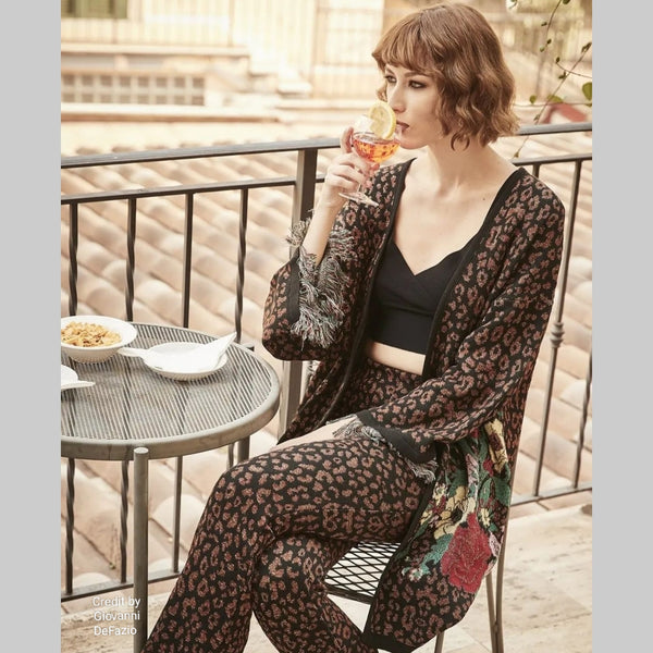 Floral Kimono Set with Pants