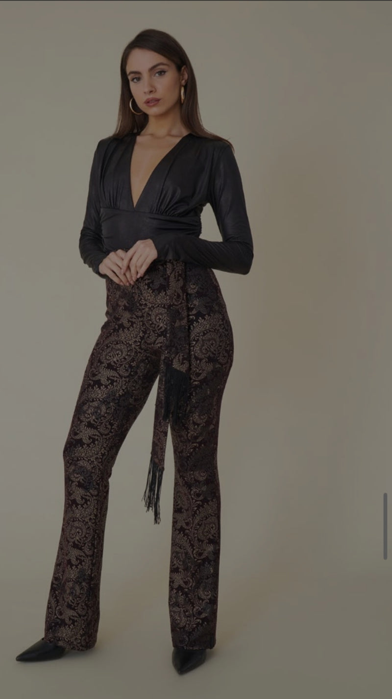 Paisley Print Palazzo Pants