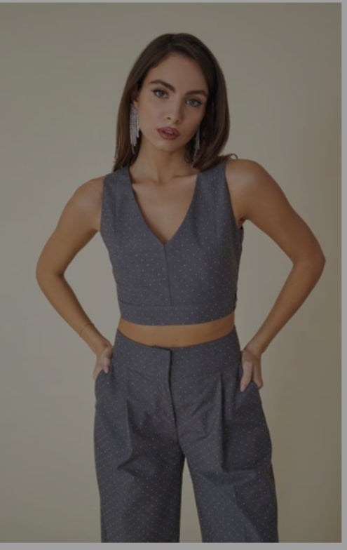 Set Top Pants Sequins Style