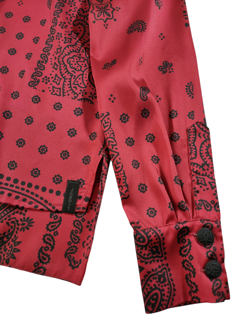 Red Bandana Satin Shirt