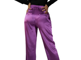 Elegant Purple Satin Pants