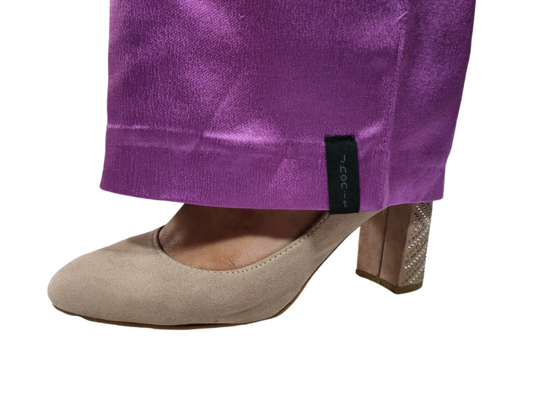 Elegant Purple Satin Pants