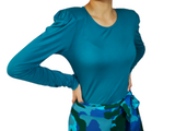 Elegante body verde acqua con spalline