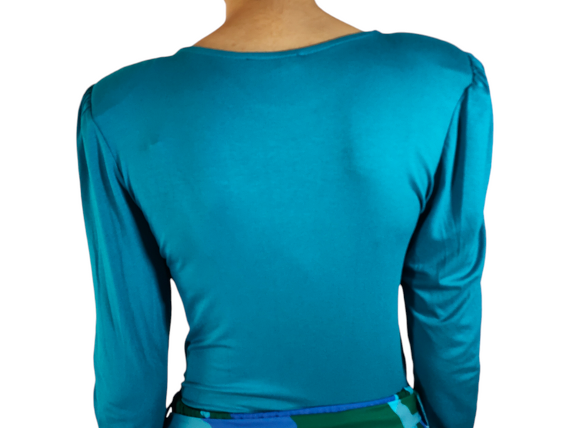 Elegante body verde acqua con spalline