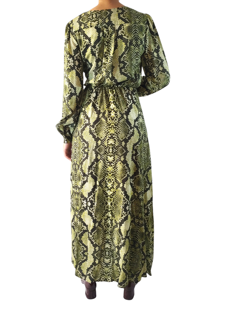 Snake Print Maxi Dress