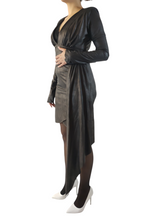 Elegant Black Draped Dress