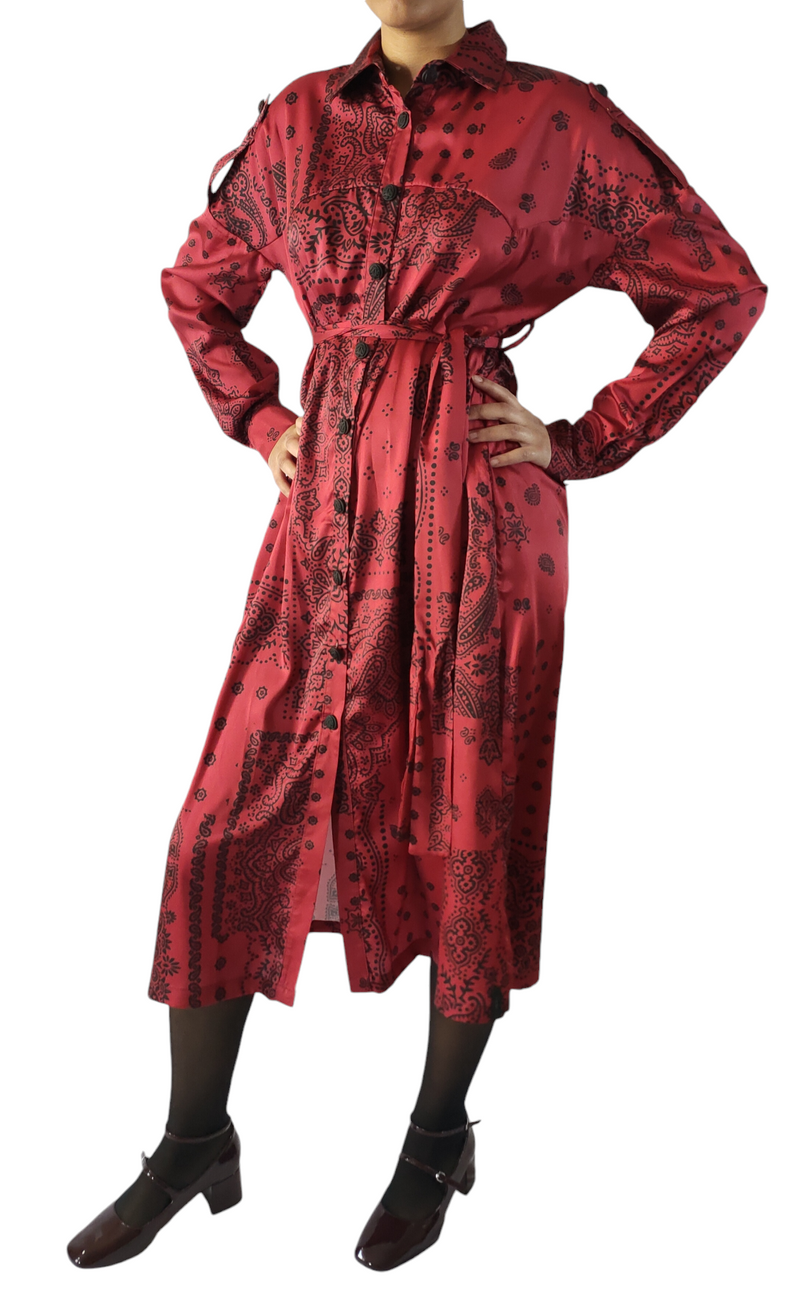 Bandana Fancy Printed Long Dress