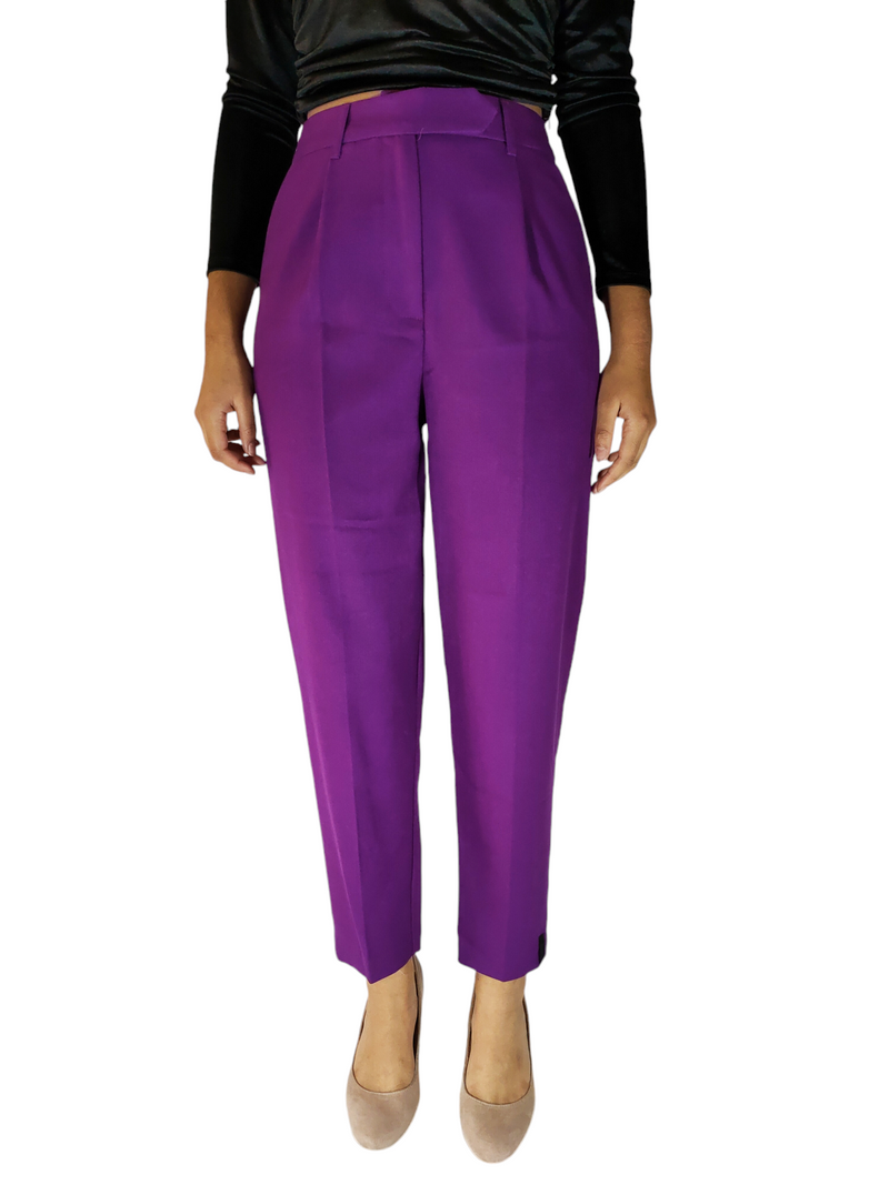Pantaloni scintillanti viola