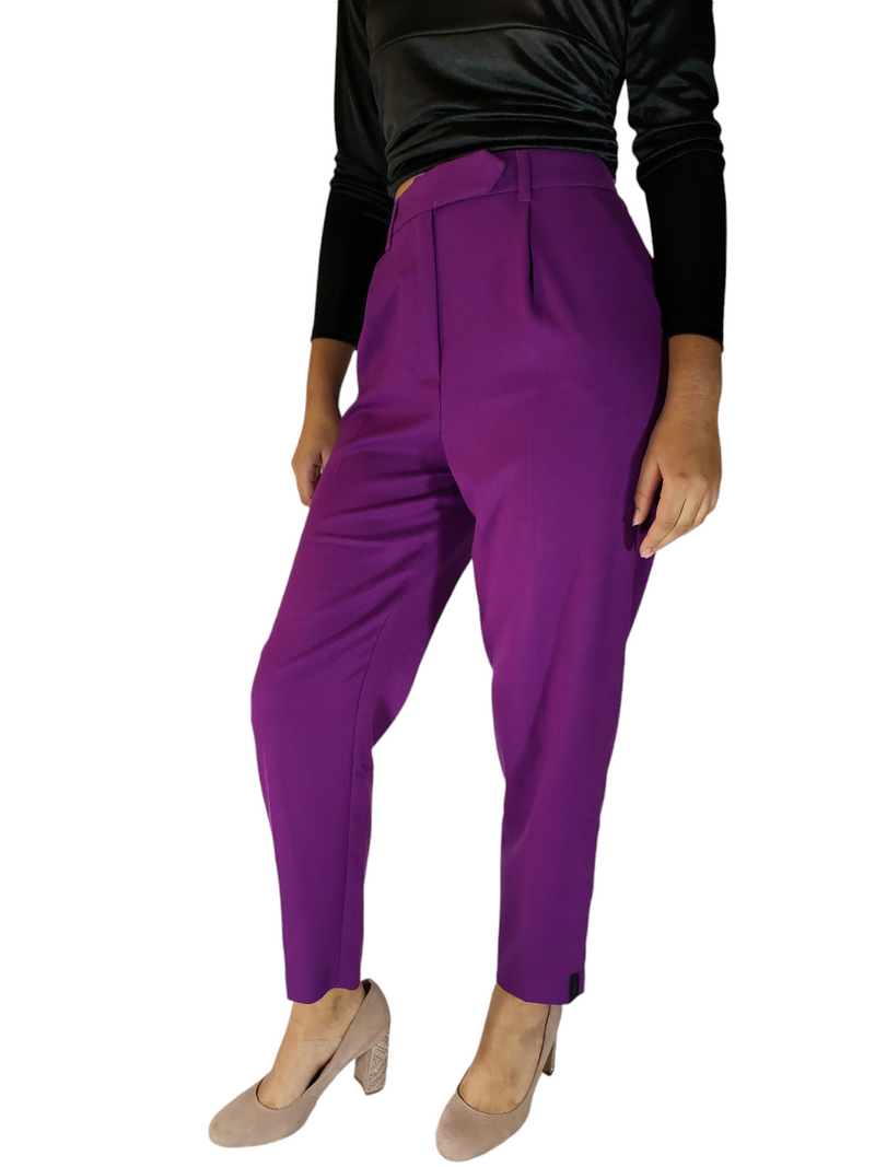 Pantaloni scintillanti viola