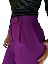 Pantaloni scintillanti viola