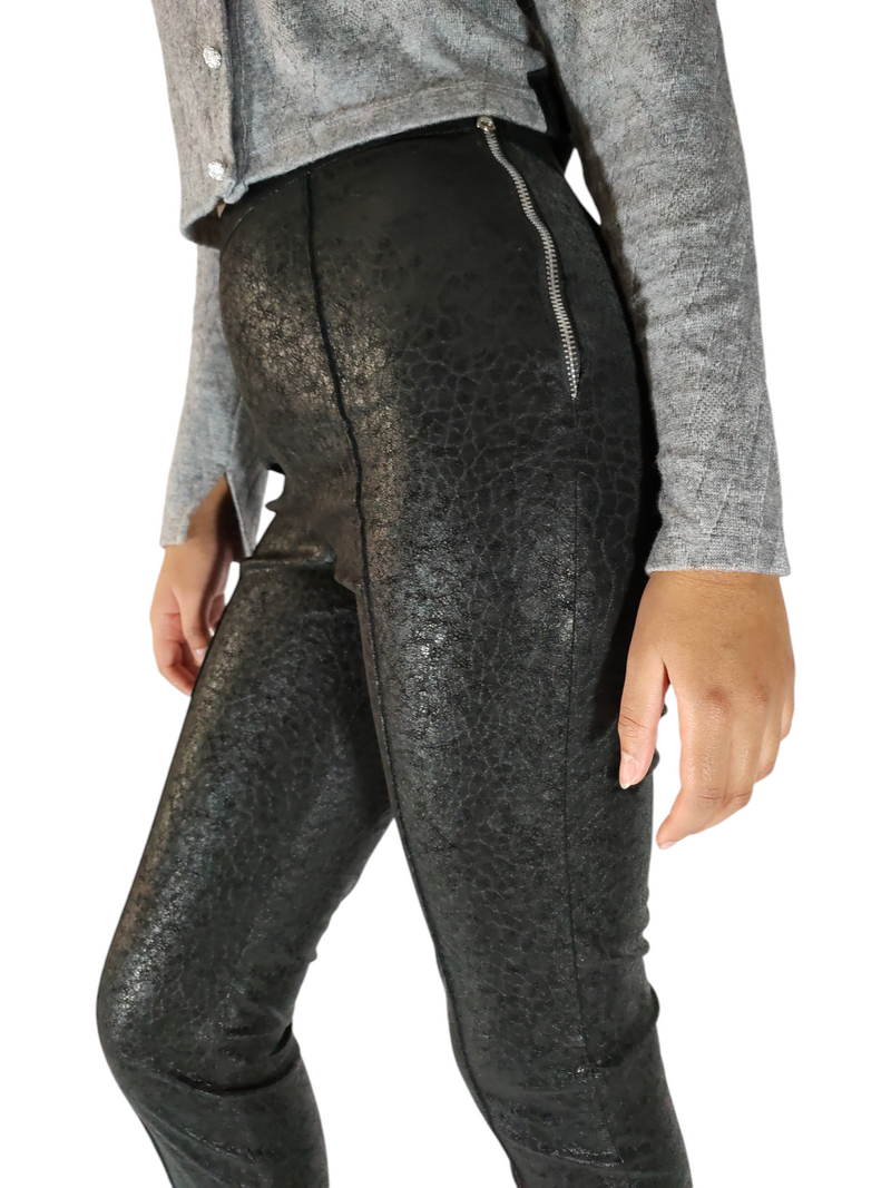 Black Sparkly Flared Pants