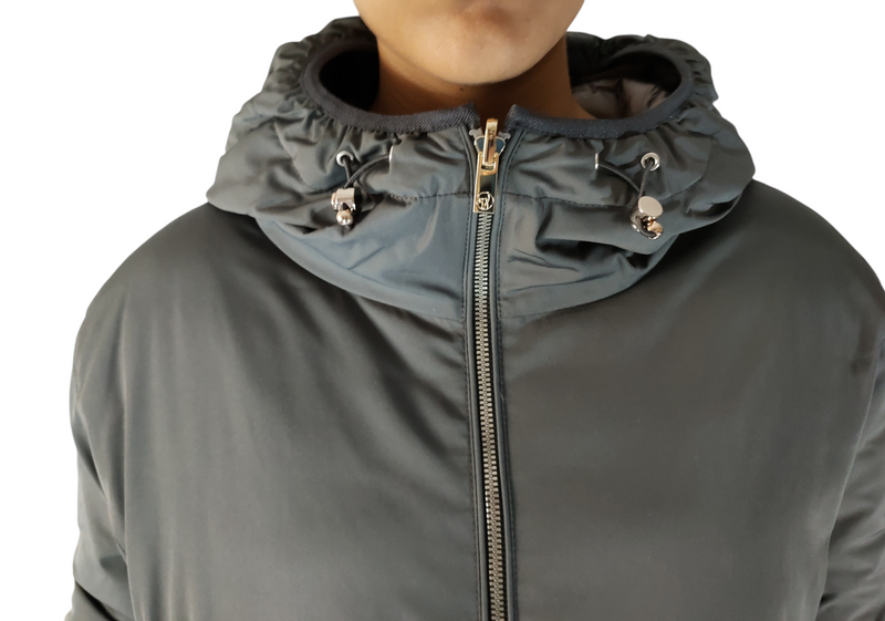Piumino corto reversibile grigio LINDA