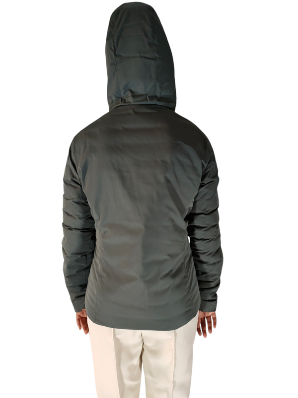 Piumino corto reversibile grigio LINDA