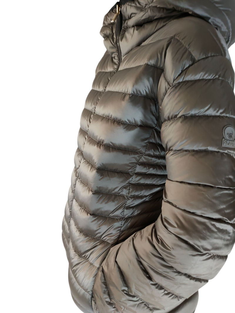 Piumino corto reversibile grigio LINDA