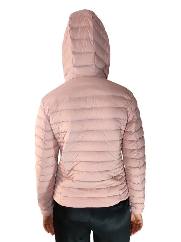Piumino rosa chiaro 100 grammi con cappuccio AGHATA