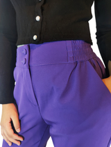 Pantaloni carota viola