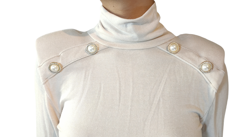 Beige Shouldered Sweater