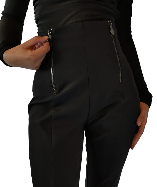 Black Elegant High Waist Pants