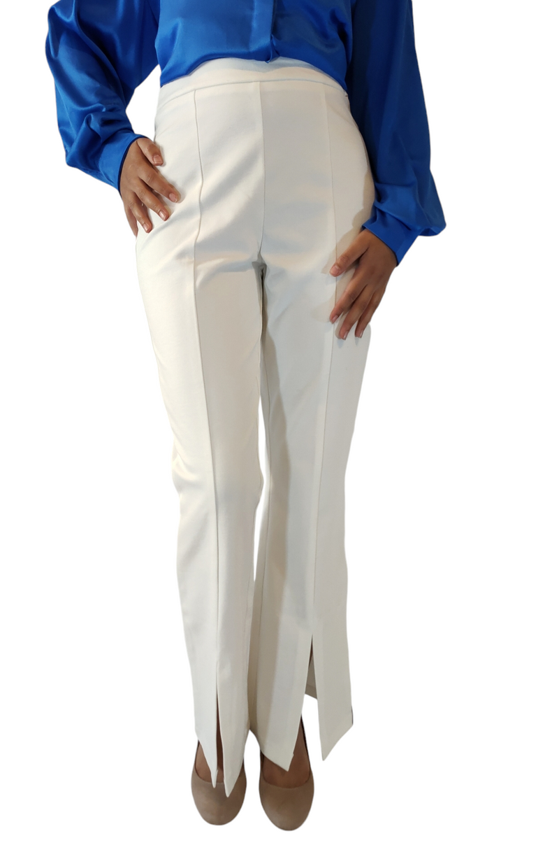 Eleganti pantaloni svasati bianchi