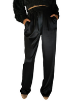 Elegant Purple Satin Pants