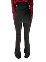 Buttoned Corset-Belt Flared Pants