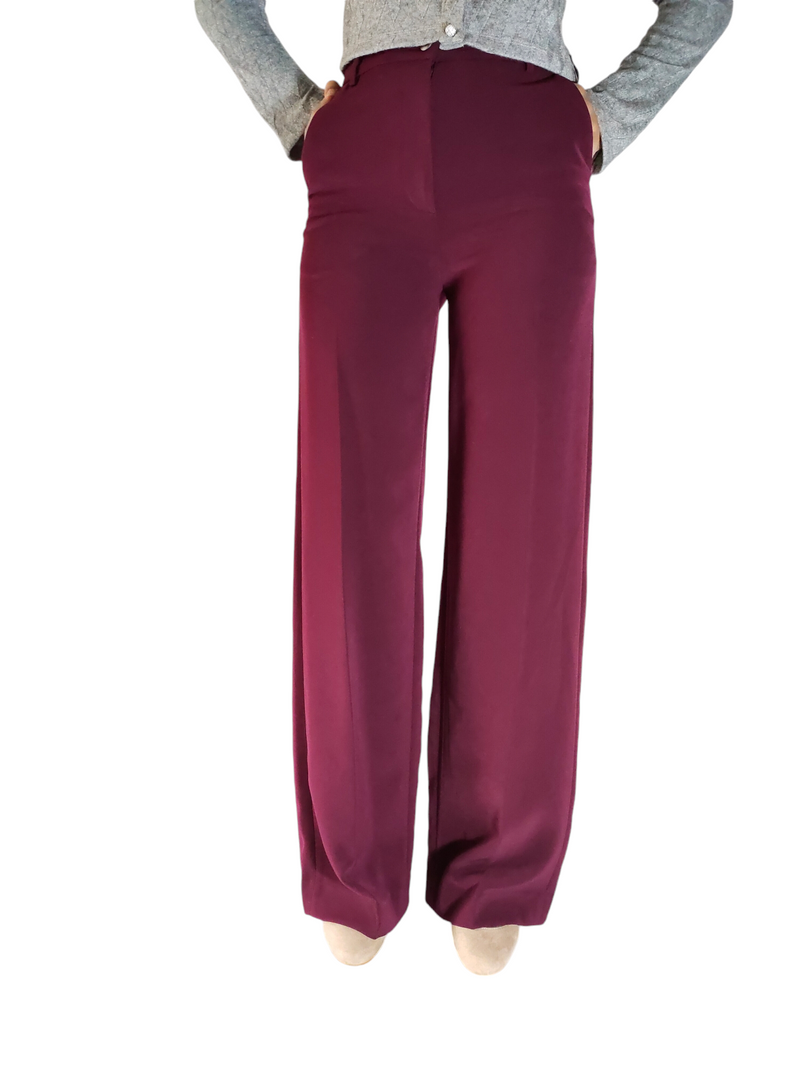 Wide Bordeaux Pants