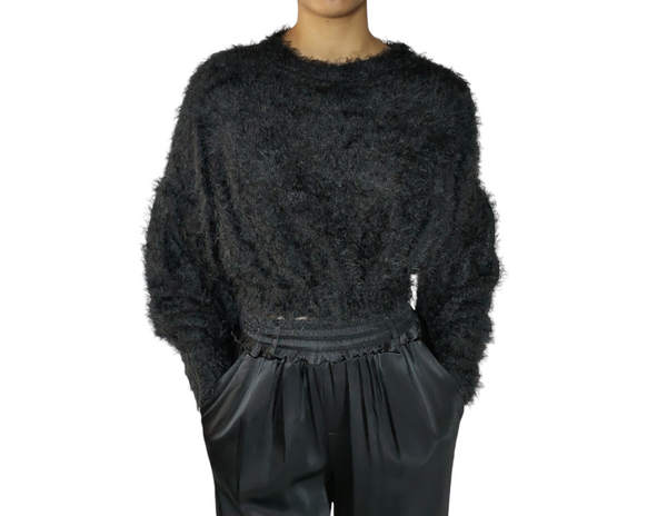 Black Mohair Effect Doudou Sweater