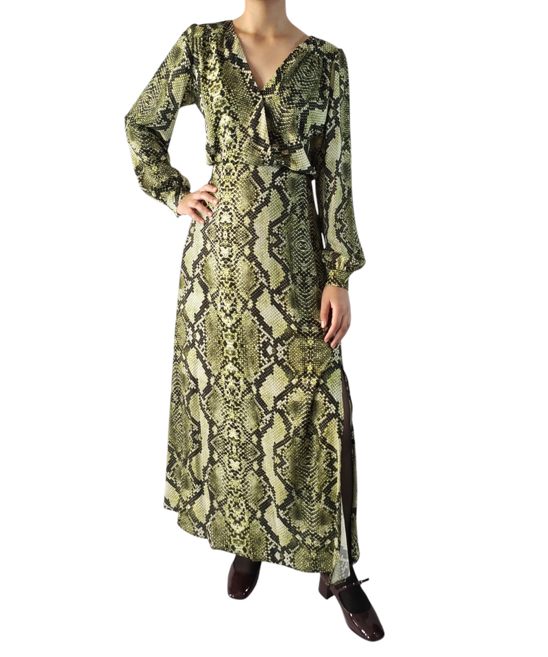 Snake Print Maxi Dress