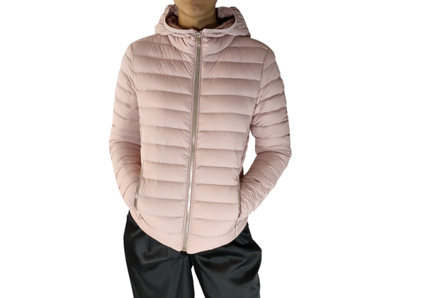 Piumino rosa chiaro 100 grammi con cappuccio AGHATA