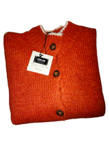 Comodo cardigan in lana blu