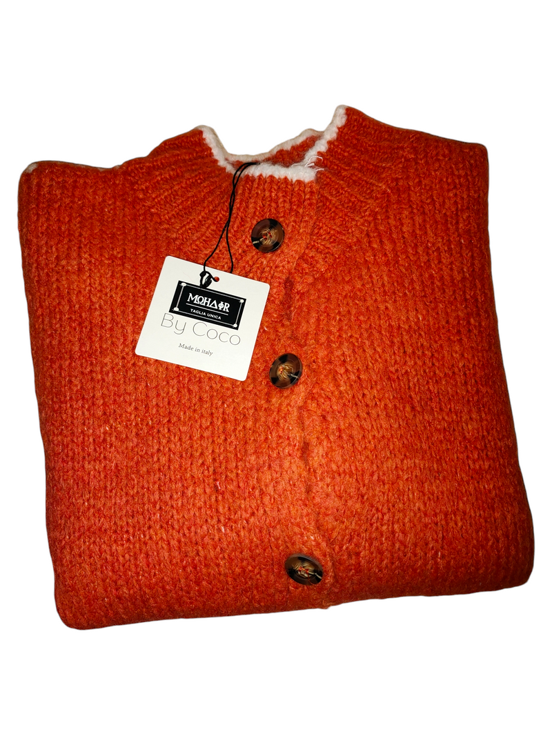 Comodo cardigan in lana blu
