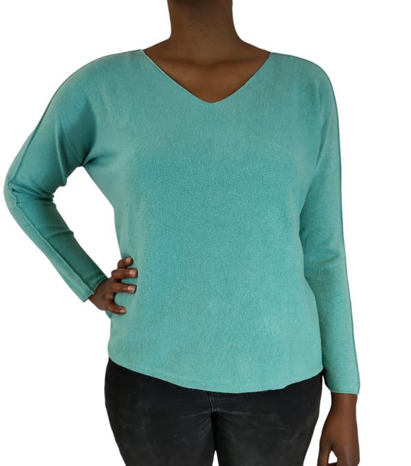 Elegant Turquoise Cashmere Sweater