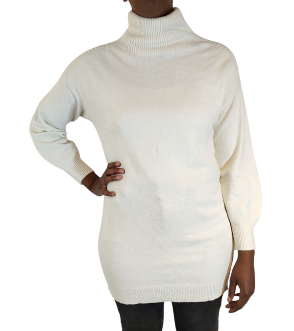 White Turtleneck Sweater