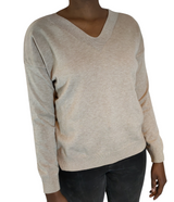 Beige wool women's sweater