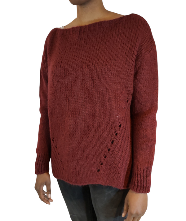 Women's Bordeaux Knit Sweater