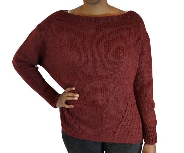 Women's Bordeaux Knit Sweater