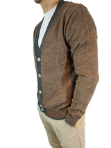 Cardigan in cashmere e lana