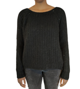 Black Knitted Wool Sweater
